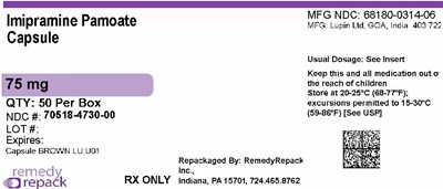 Mm1 (Imipramine Pamoate 75mg 70518 4730 00)